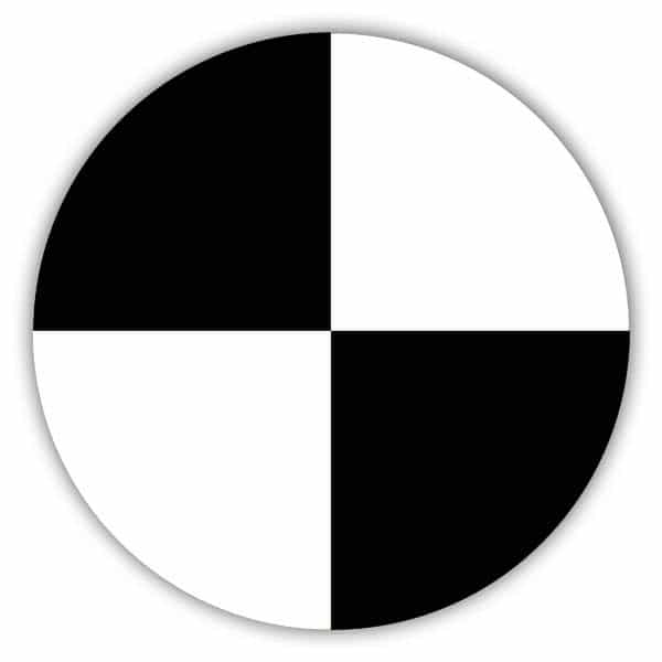 Personalized round target 150mm Ø (6" Ø) for 3D scanner - Temporary&nbsp; Adhesive - TDR360